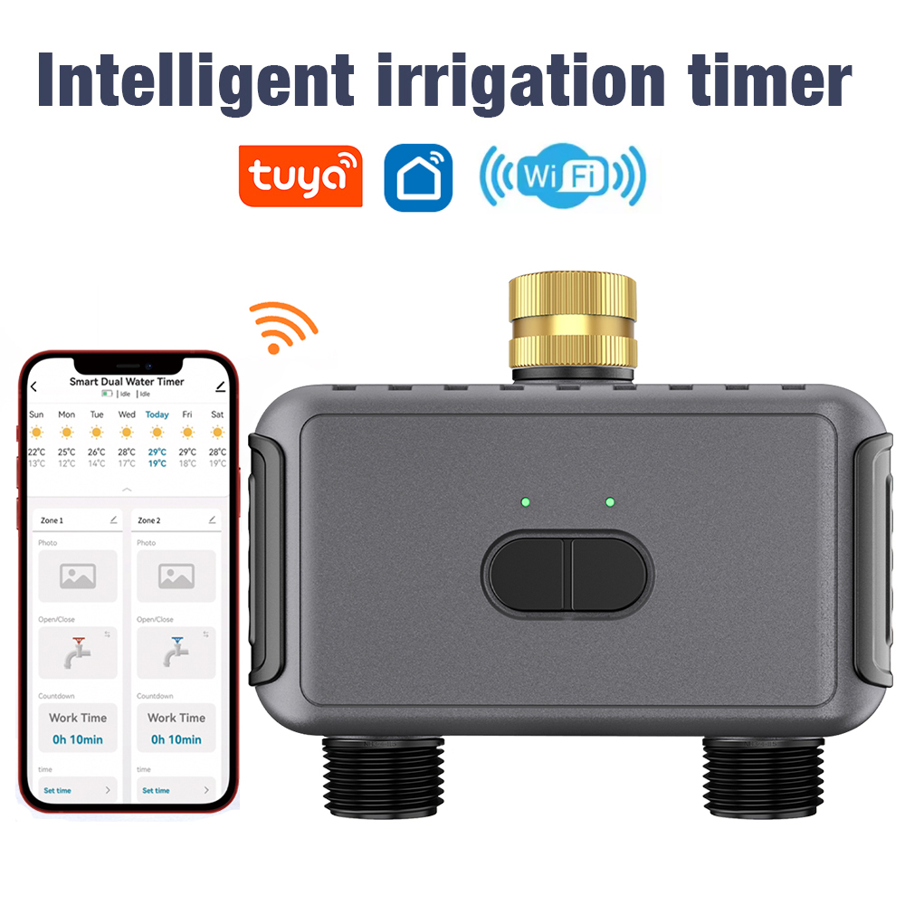 Smart Garden Technology - Programmateur d'arrosage automatique Wi-Fi à double