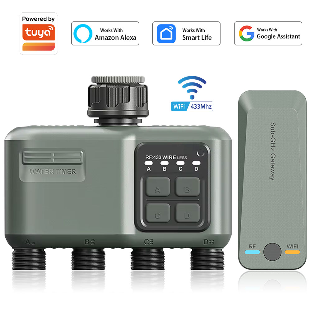 Smart Garden Technology - Programmateur d'arrosage numérique à 4 sorties