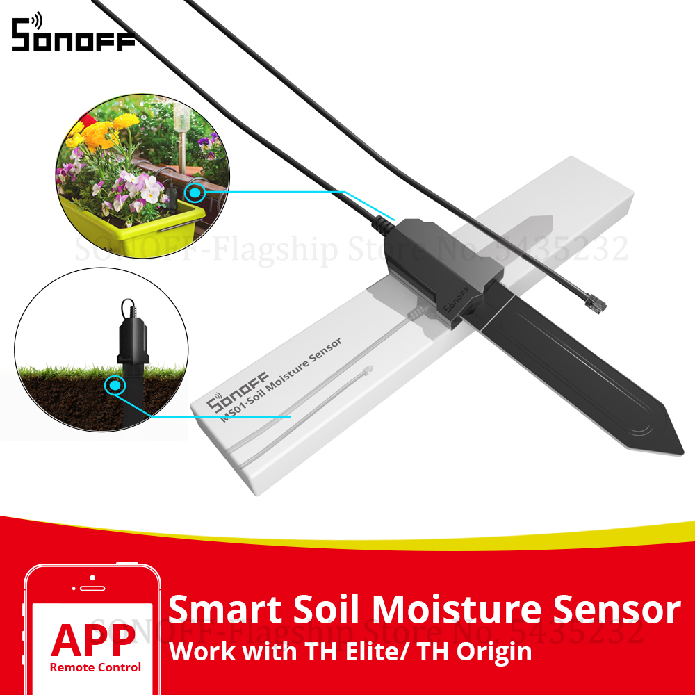 Smart Garden Test - SONOFF-Capteur d'Humidité du Sol MS01, Détecteur