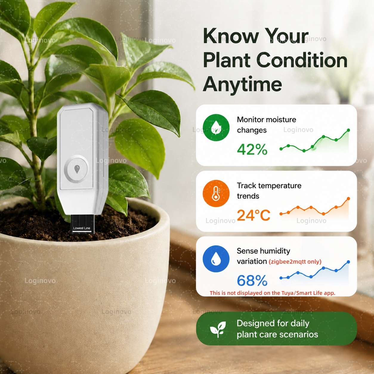 Testeur de sol TUYA Zigbee, ca - Smart Garden Home Assistant avis et prix