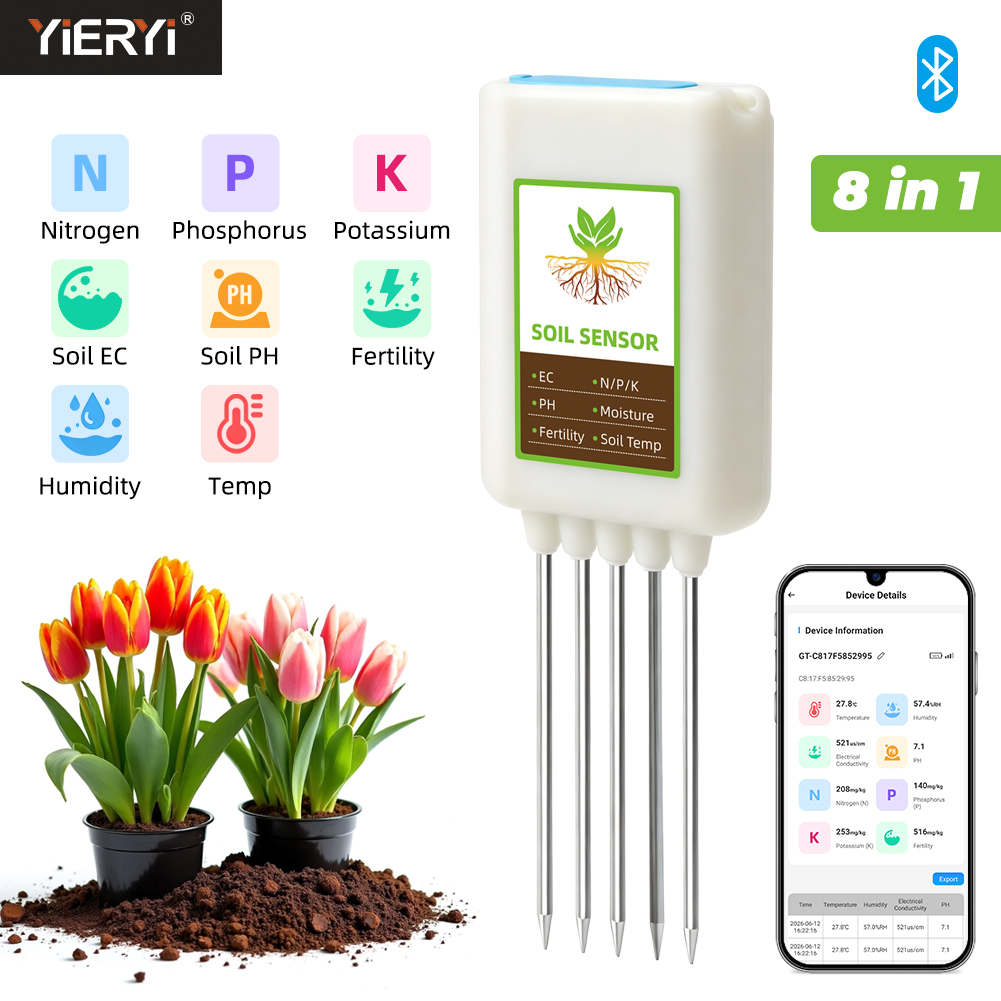 Testeur de sol Bluetooth 8 en  - Smart Garden Greenhouse avis et prix